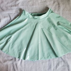 PVC Mint Pastel Skater Skirt